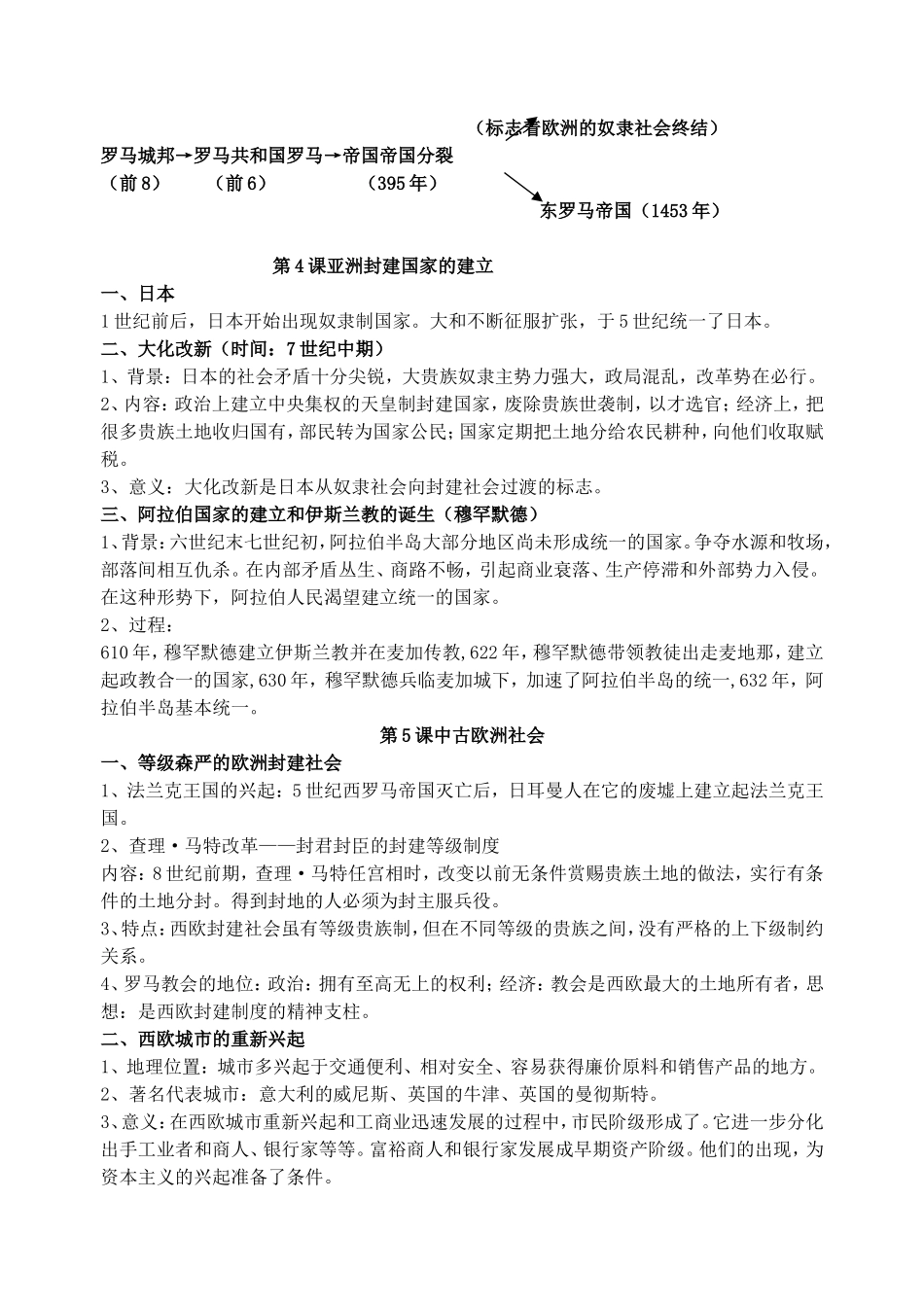 世界历史九年级上册复习提纲_第3页