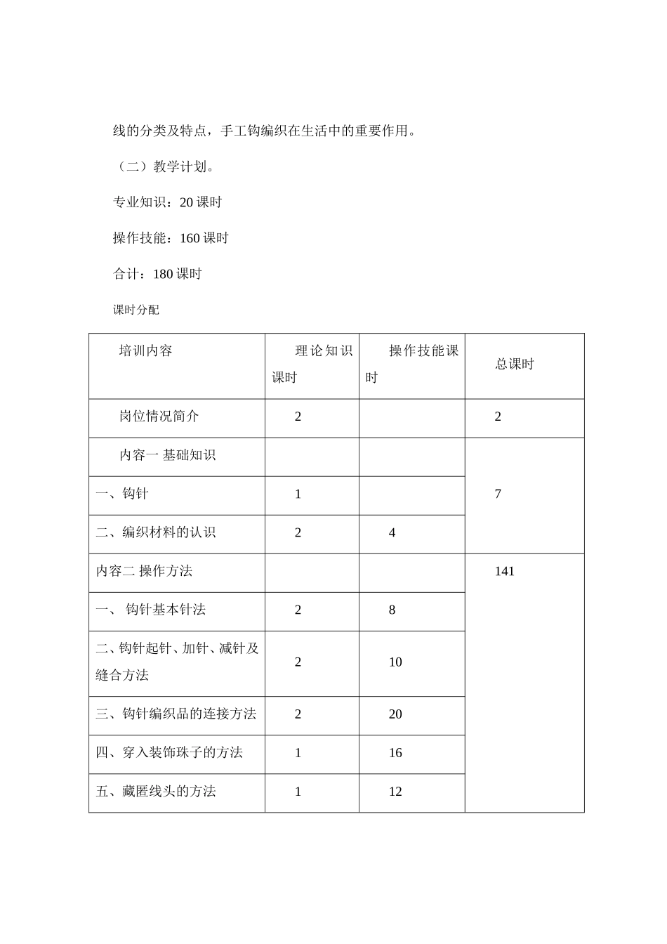 手工编织教学计划_第2页