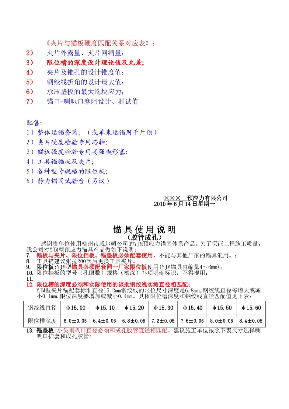 铁路预应力混凝土预制梁（胶管成孔）锚具使用说明_第2页