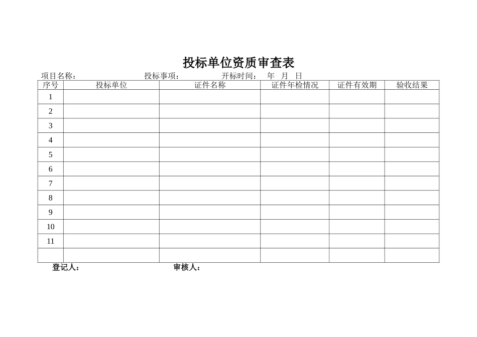 投标人签到表等各种表格汇总_第3页