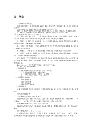 计算机专业关于网络的知识点梳理汇总