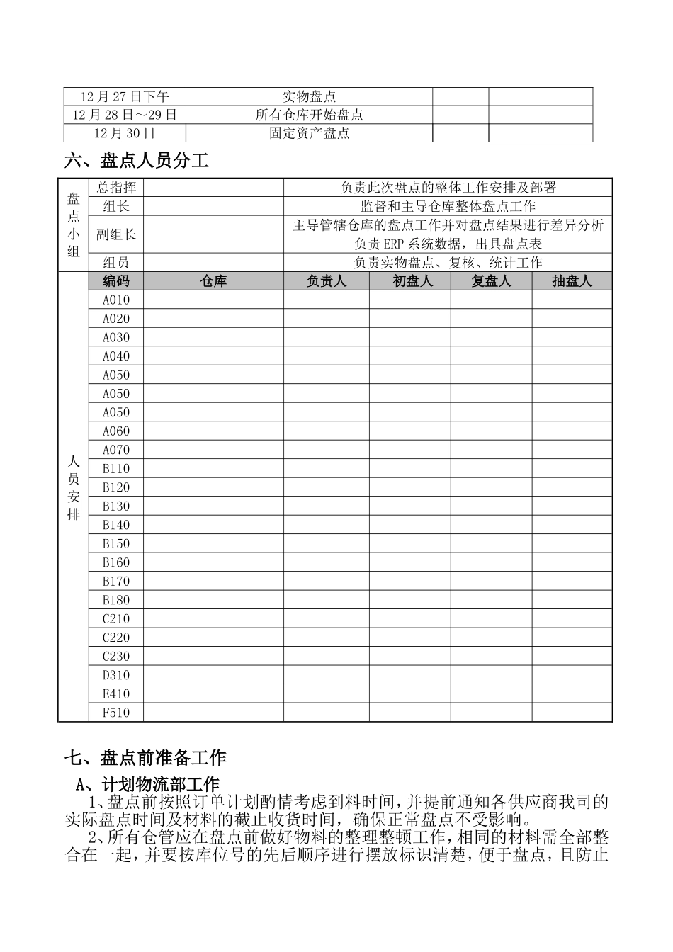 年终盘点计划书公司的资产管理_第2页