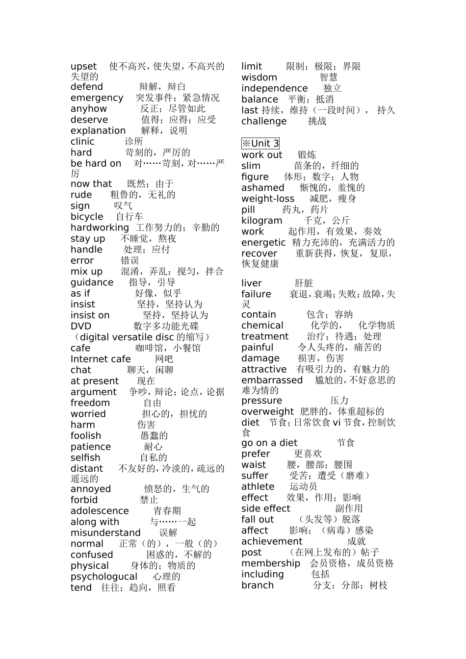牛津高中英语模块一到模块五单词表_第2页