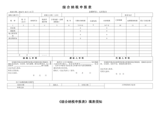 综合纳税申报表
