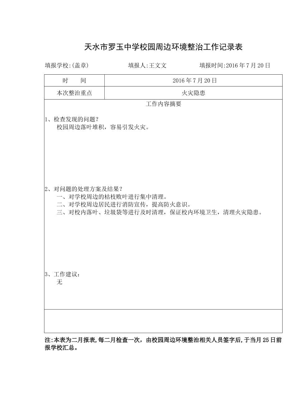 中学校园周边环境整治工作记录表_第3页