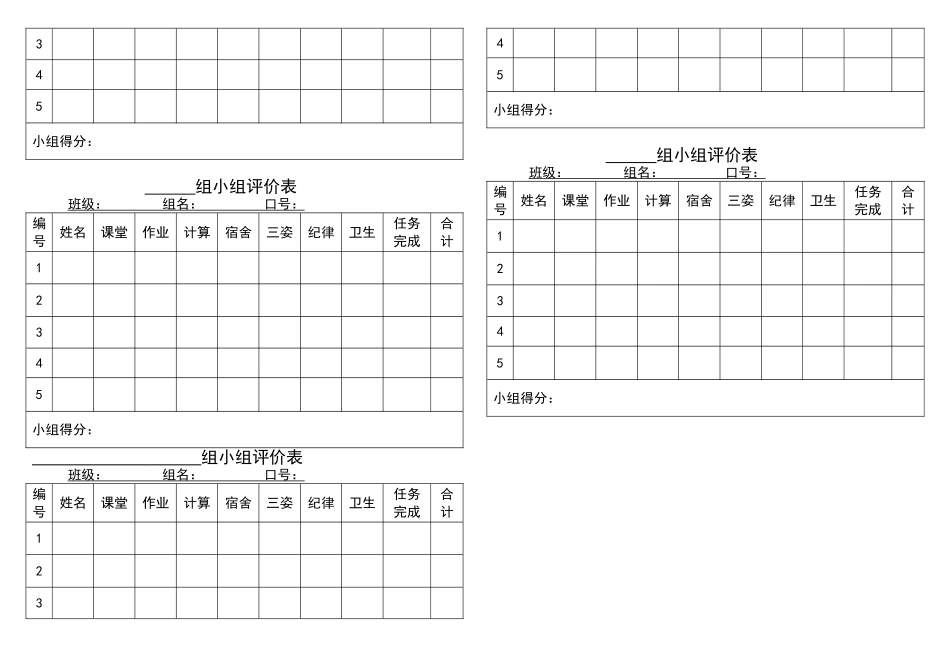 组小组评价表_第2页