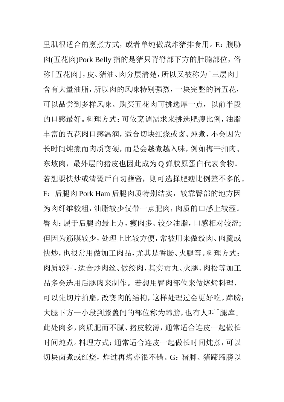 猪各部位肉的名称图片全解_第3页