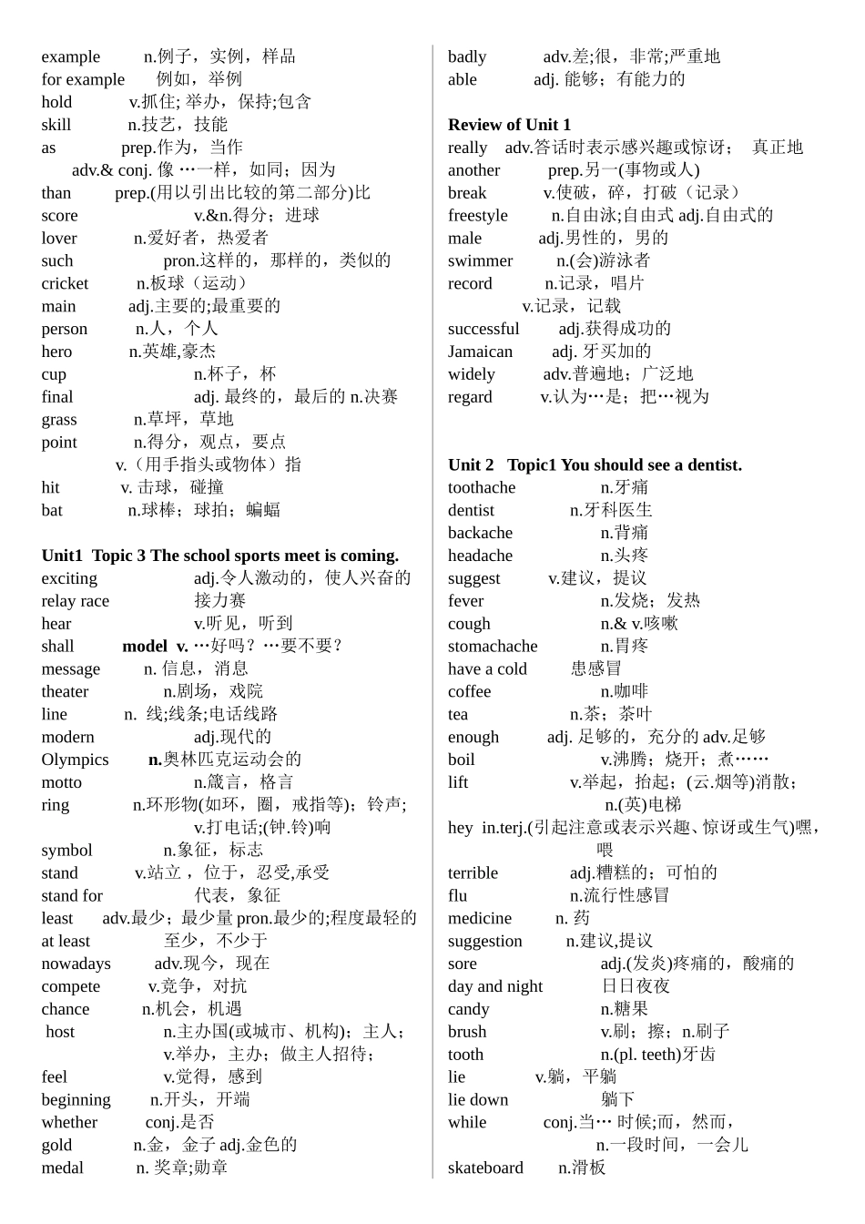 秋仁爱英语八年级上单词表_第2页