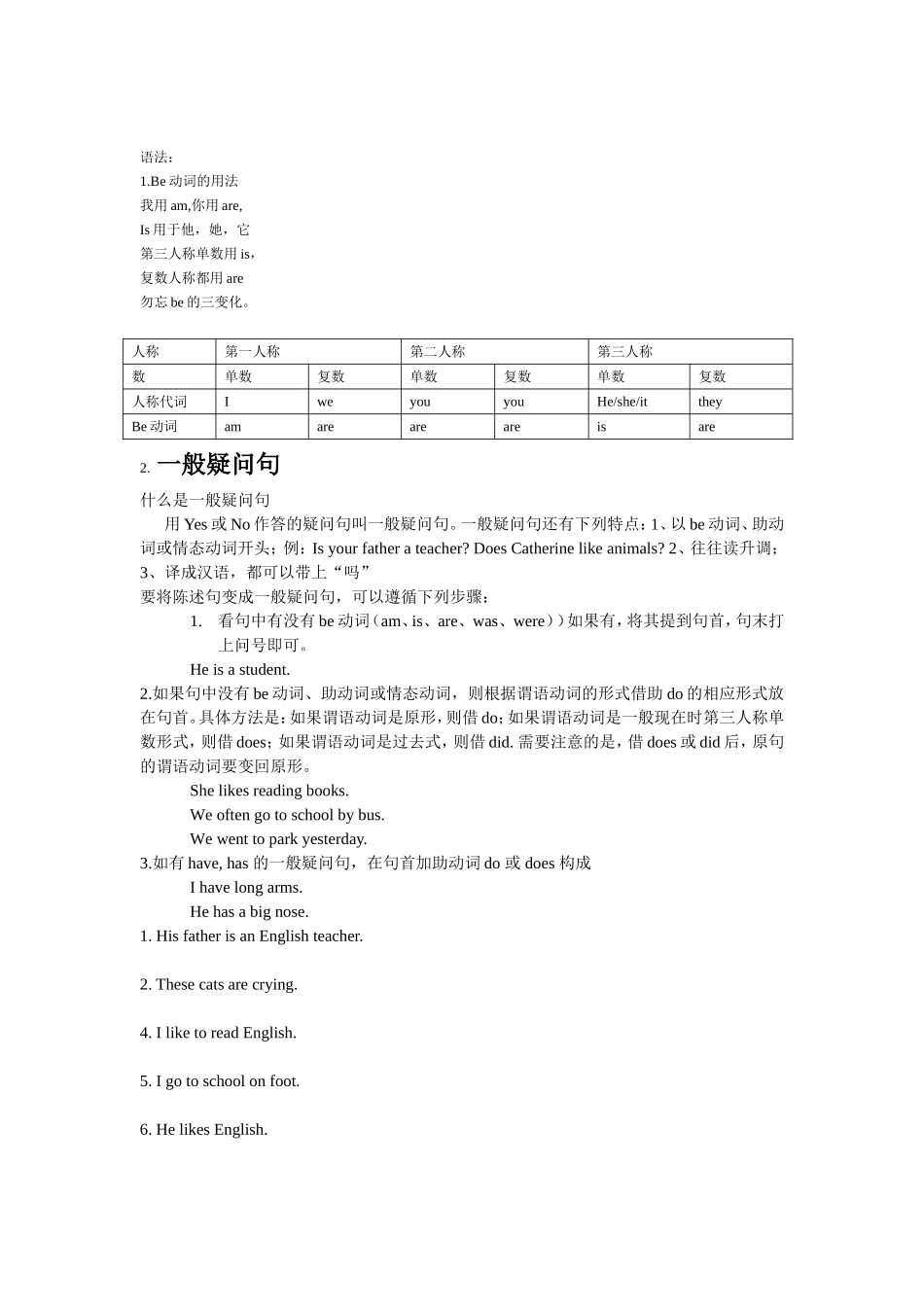 仁爱英语七年级上册知识点归纳_第2页