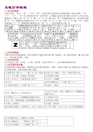 五笔打字教程