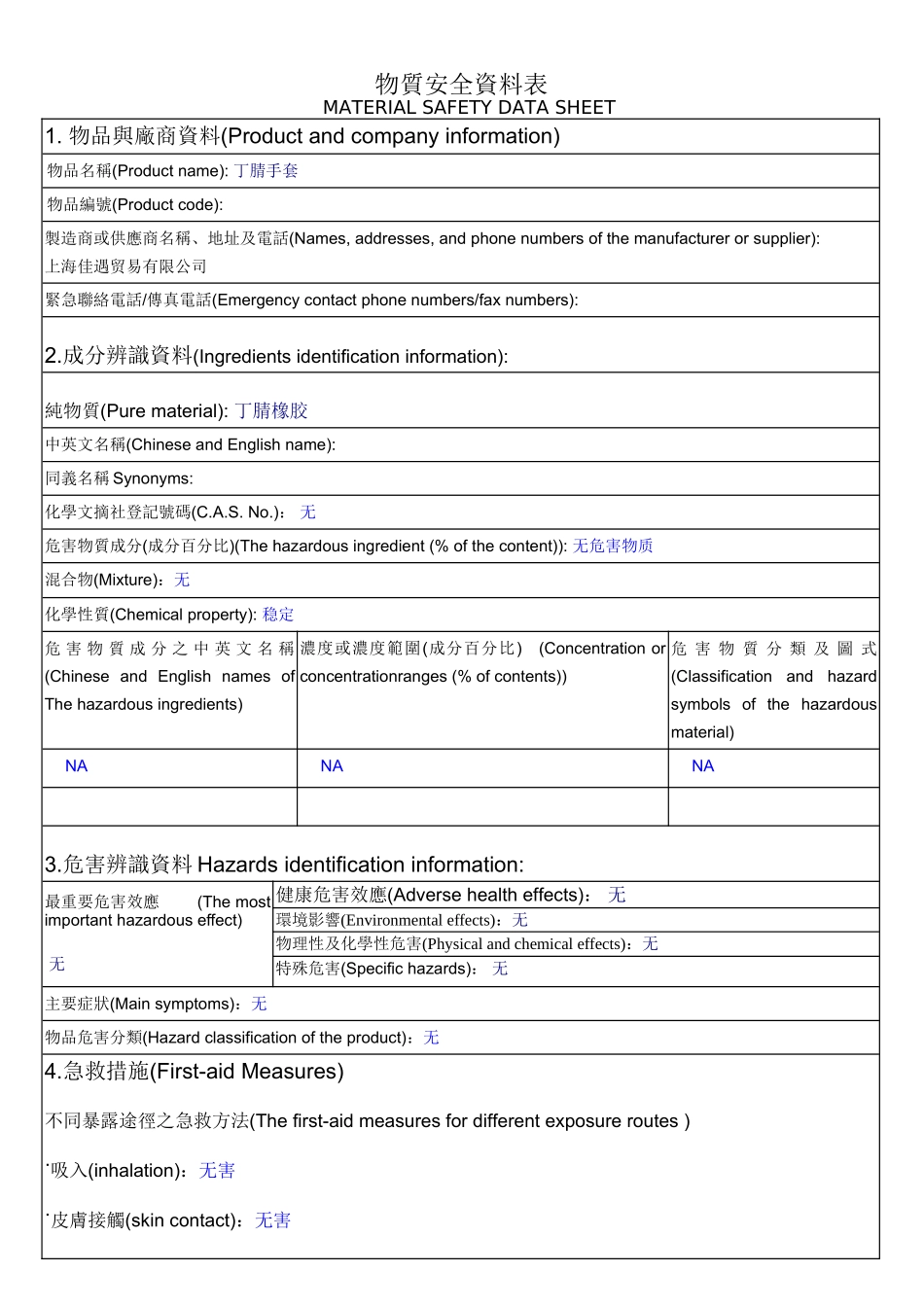 物质安全资料表_第1页