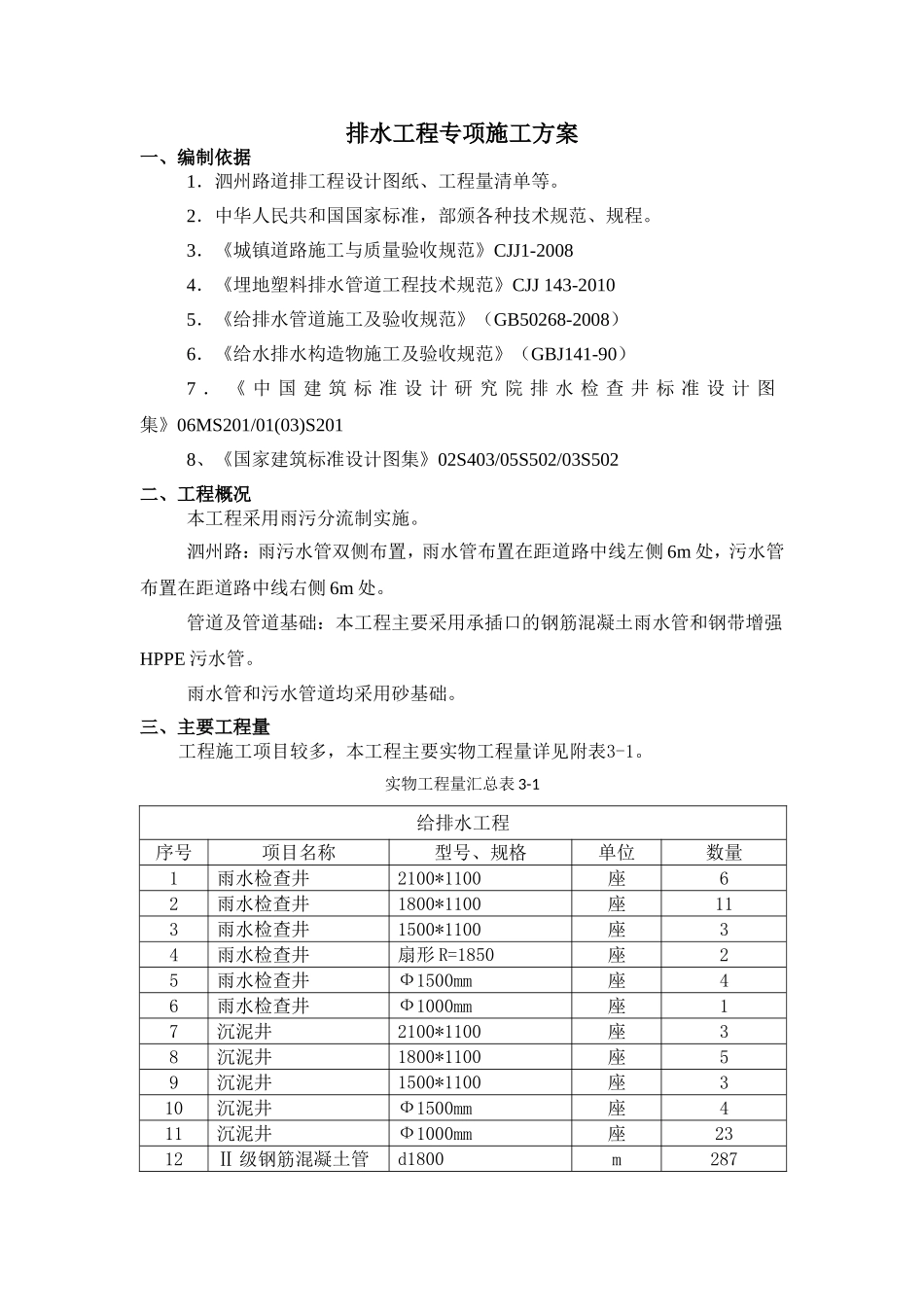 现代产业园泗州路道排工程排水工程专项施工方案_第1页