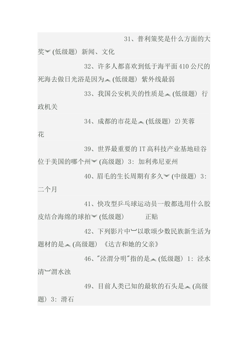 最新公务员考试常识900题 _第2页