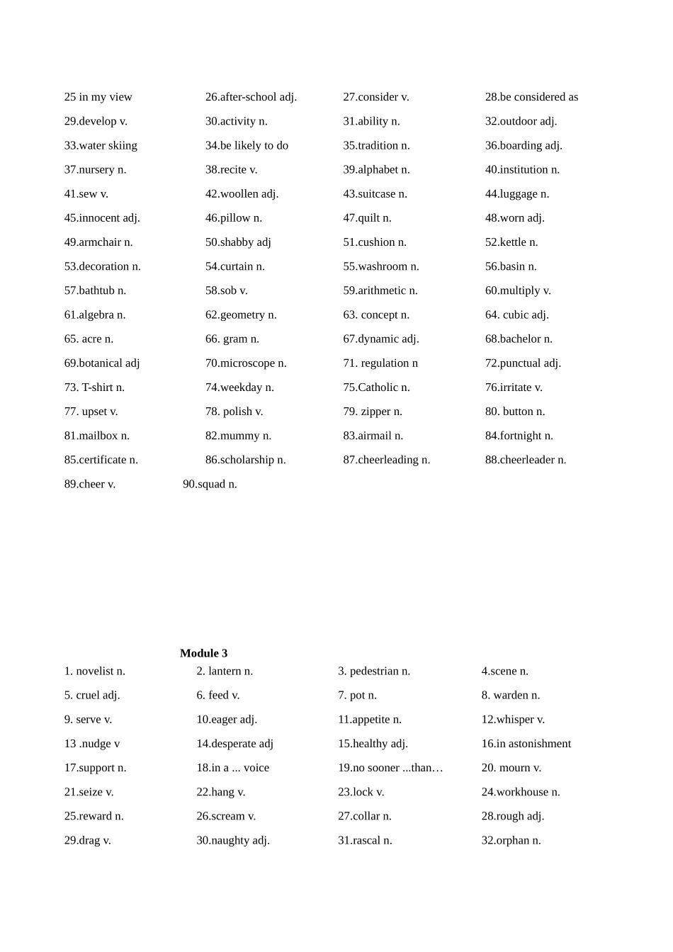 外研版高中英语选修7单词检查（英译汉）（高三复习用）_第2页