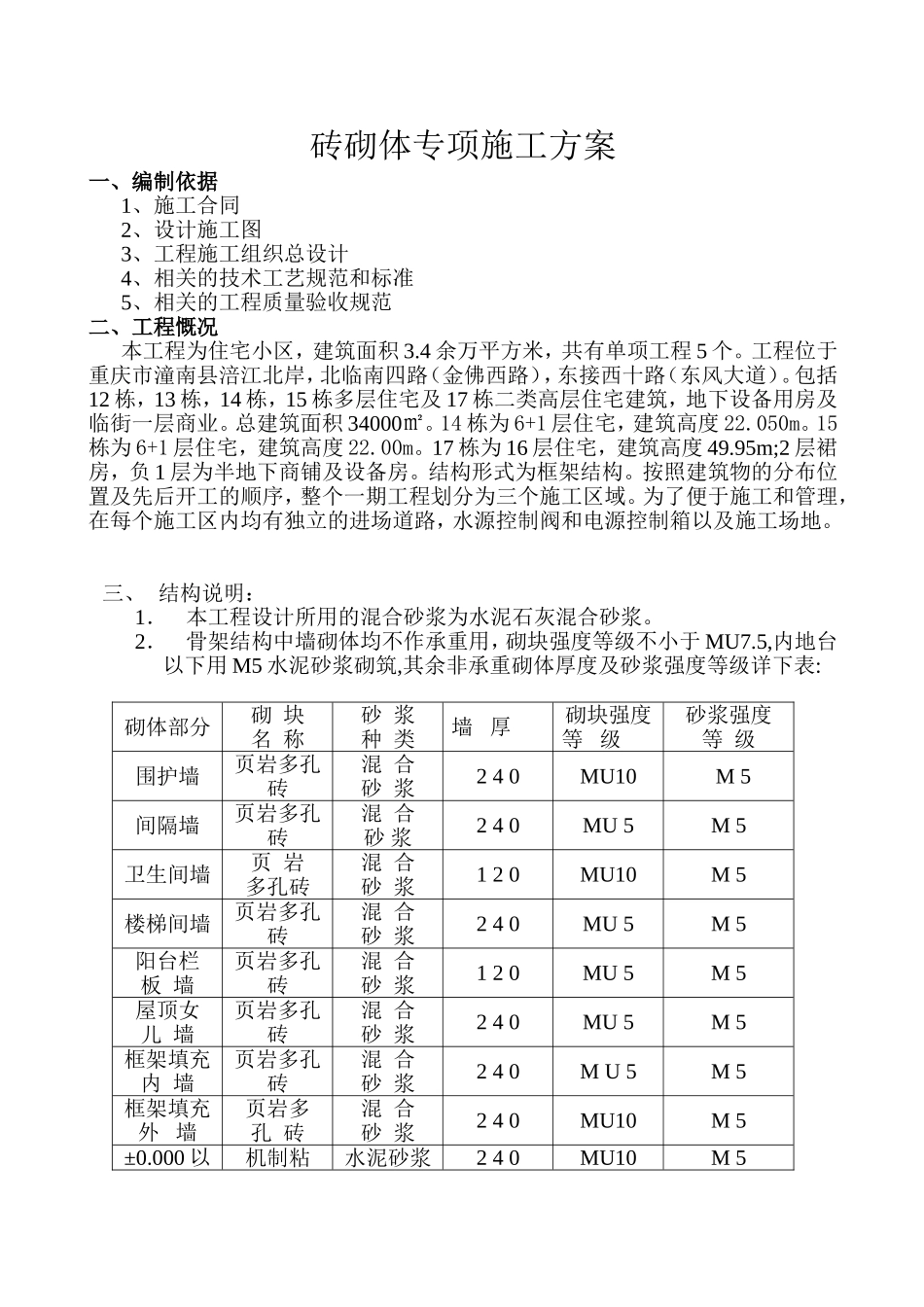 砖砌体专项施工方案_第1页