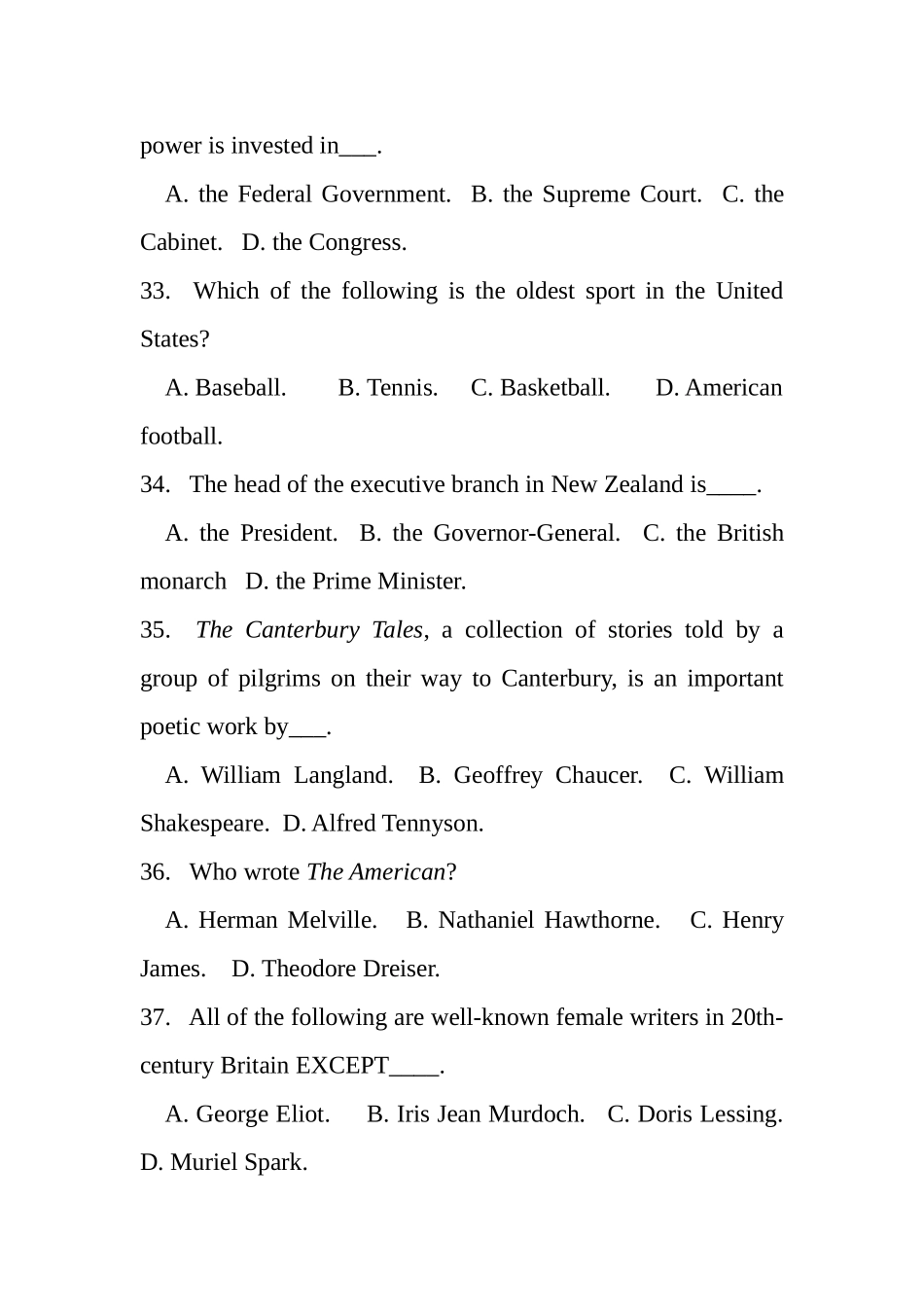 英语专八考试文化常识辅导测试题_第3页