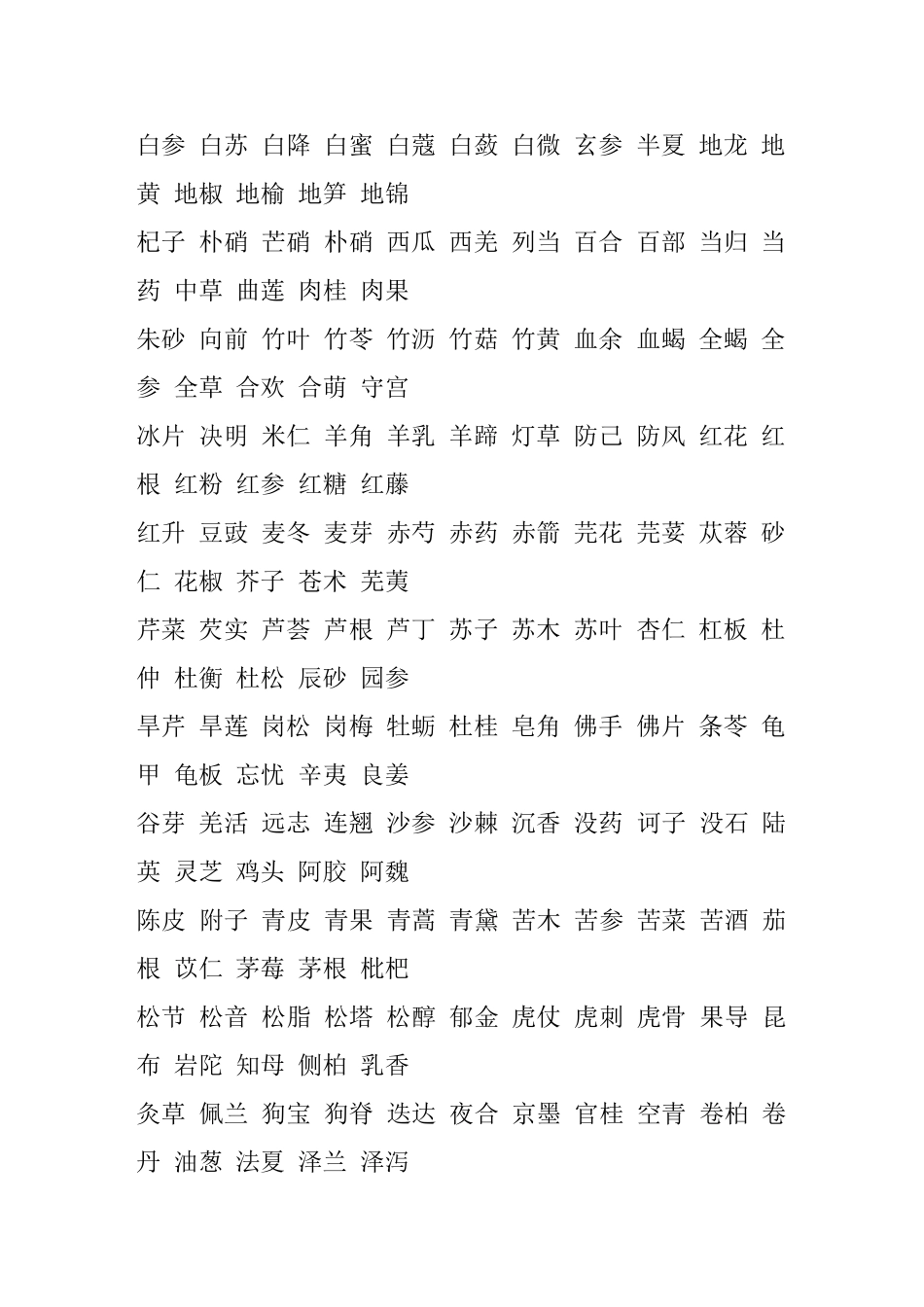 中药名称大全_第2页