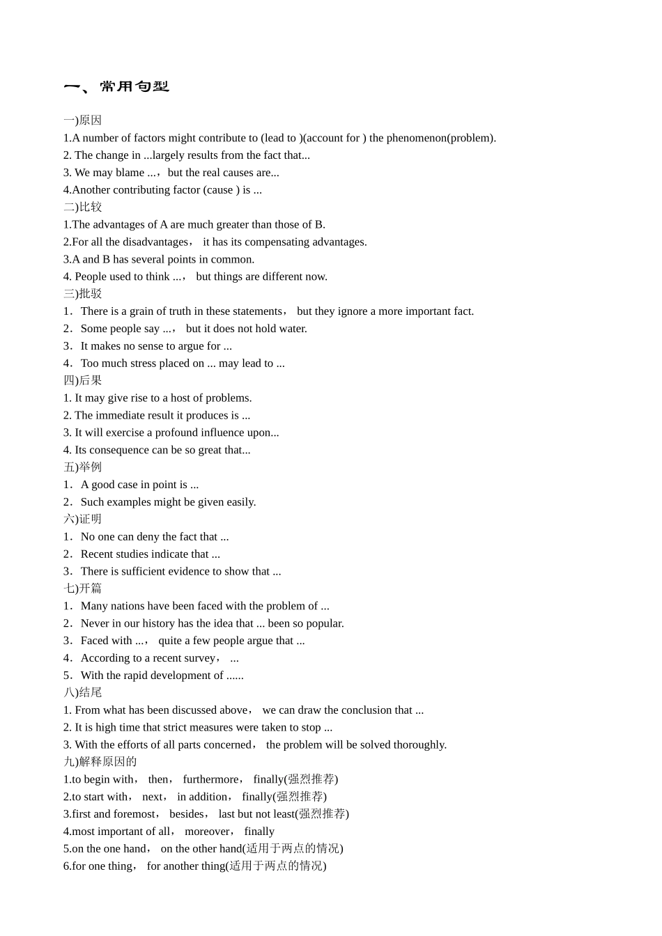 英语常用句型谚语等知识点梳理汇总（百）_第1页