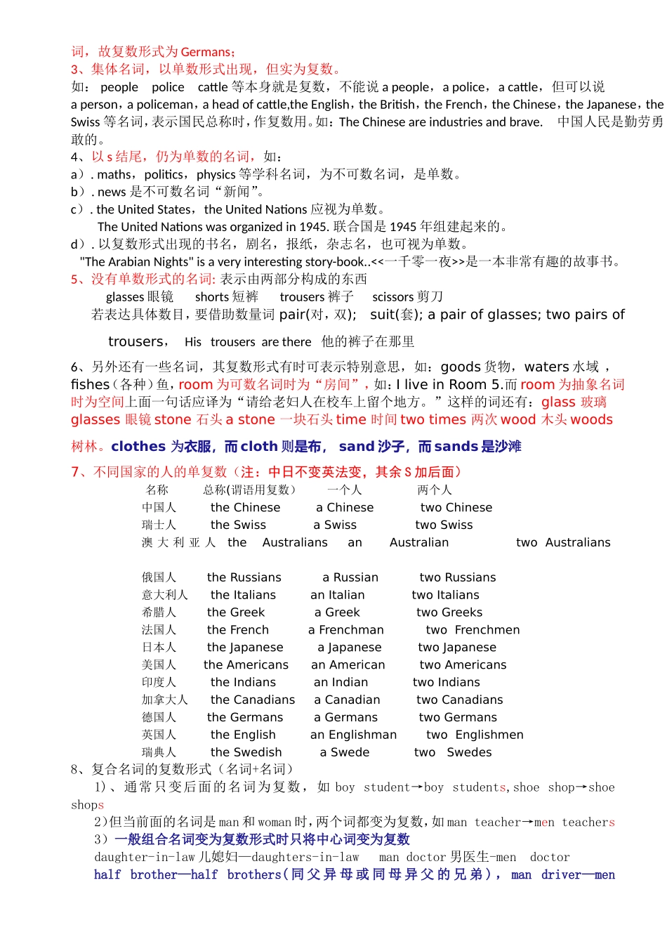 英语名词知识点梳理汇总_第3页