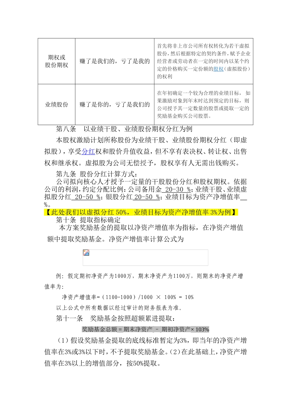 山东xx有限公司股权激励方案_第3页