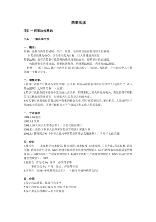 药事法规 知识点梳理汇总