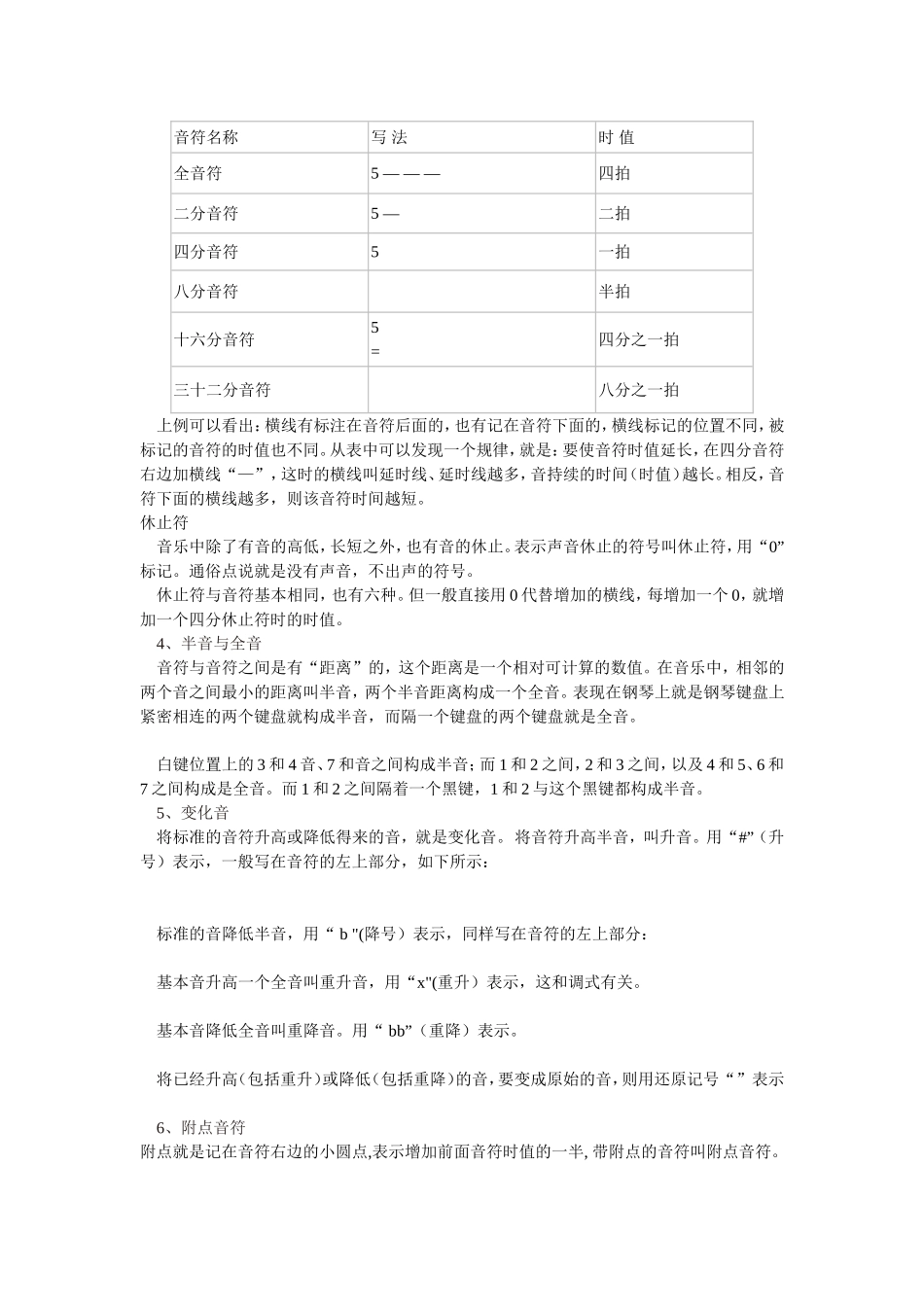音乐基本知识  教学设计_第2页