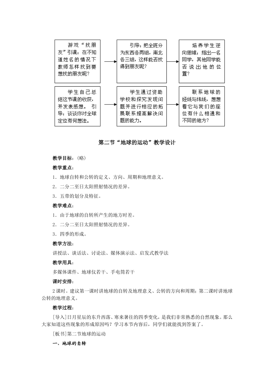 地球和地球仪第三课时教案_第2页