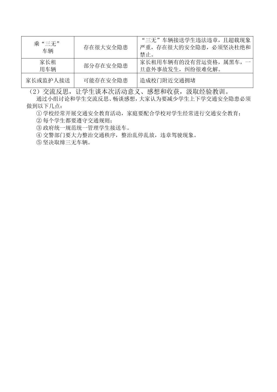 对于小学生与交通安全隐患的数据分析_第3页