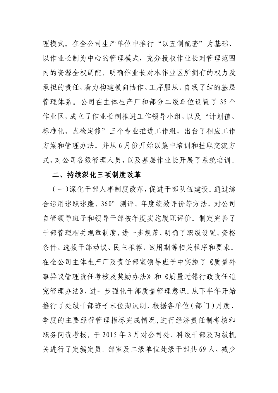 某某公司深化改革工作情况总结及深化改革规划_第3页