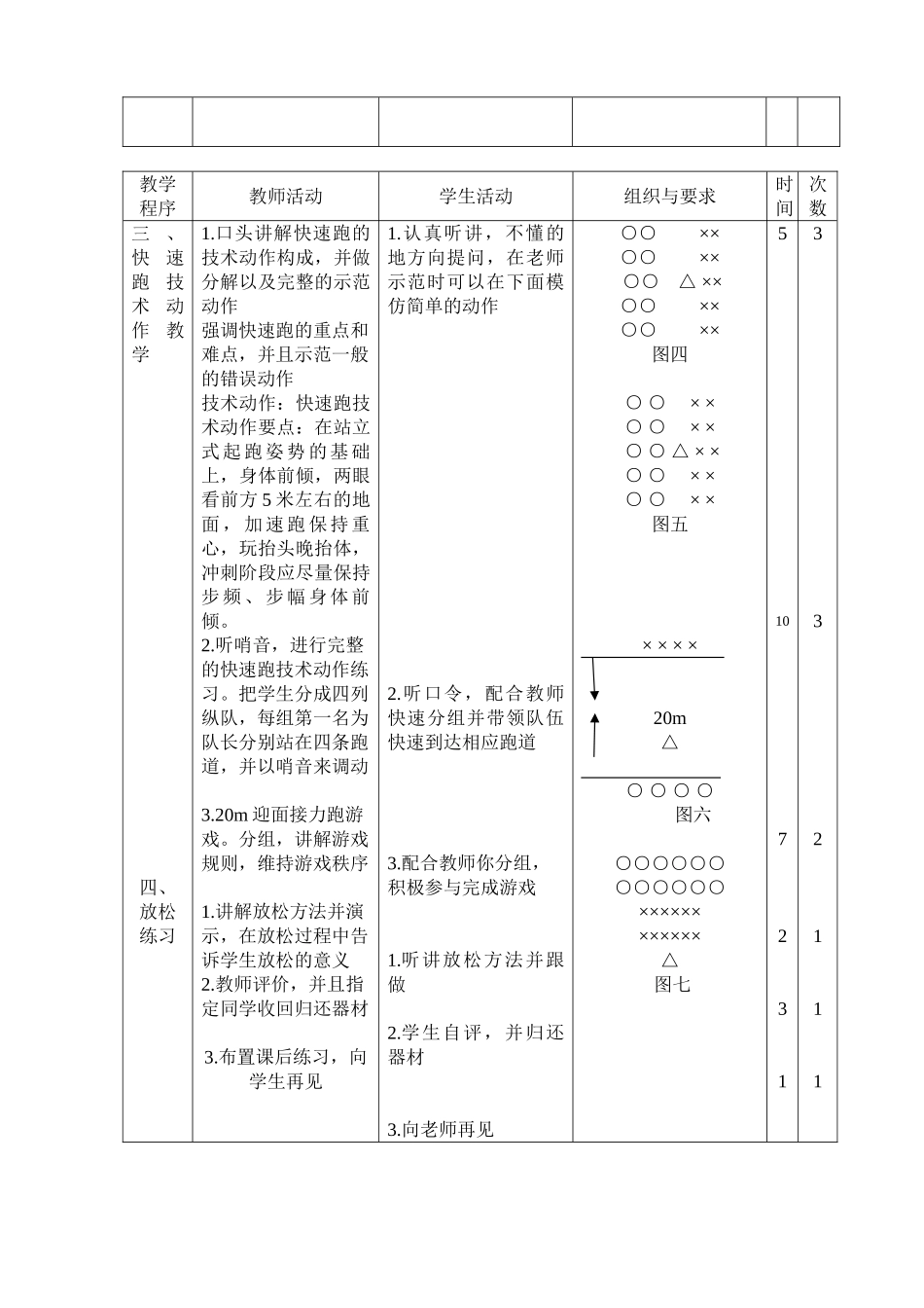 体育与健康实践课教案 高中50米快速跑_第2页