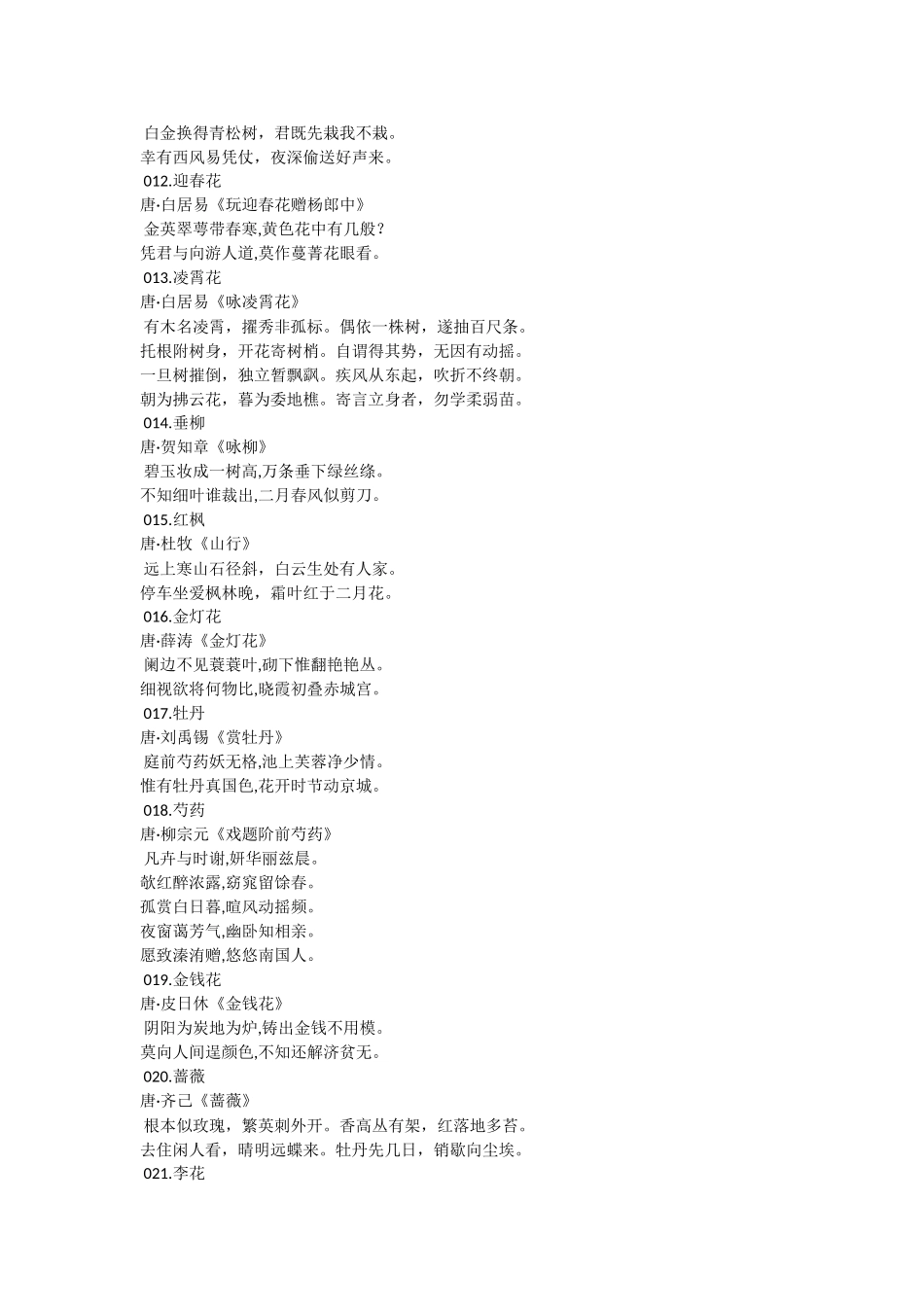 咏花古诗词100首梳理汇总_第2页