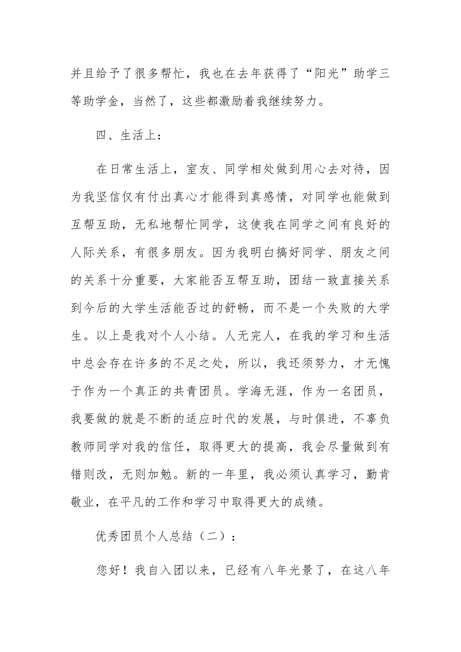 优秀团员个人总结20篇_第3页