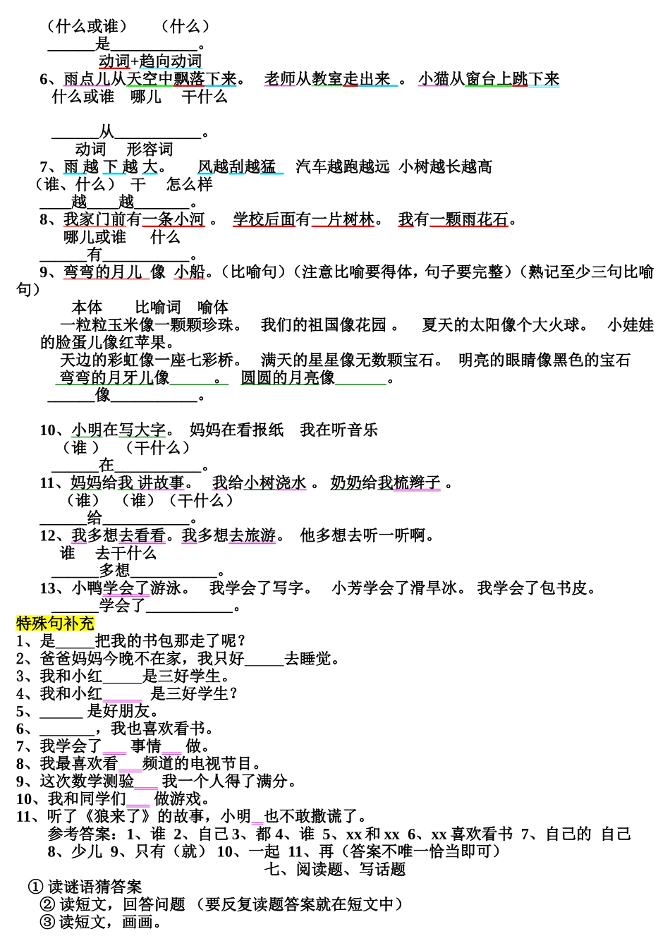 语文词语短语句子复习_第2页