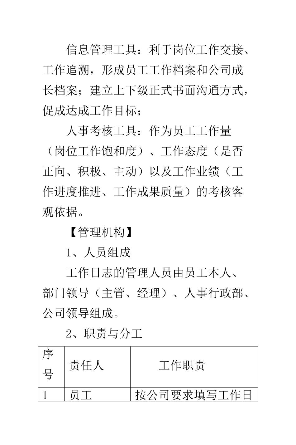 OA平台技术有限公司工作日志管理办法_第2页