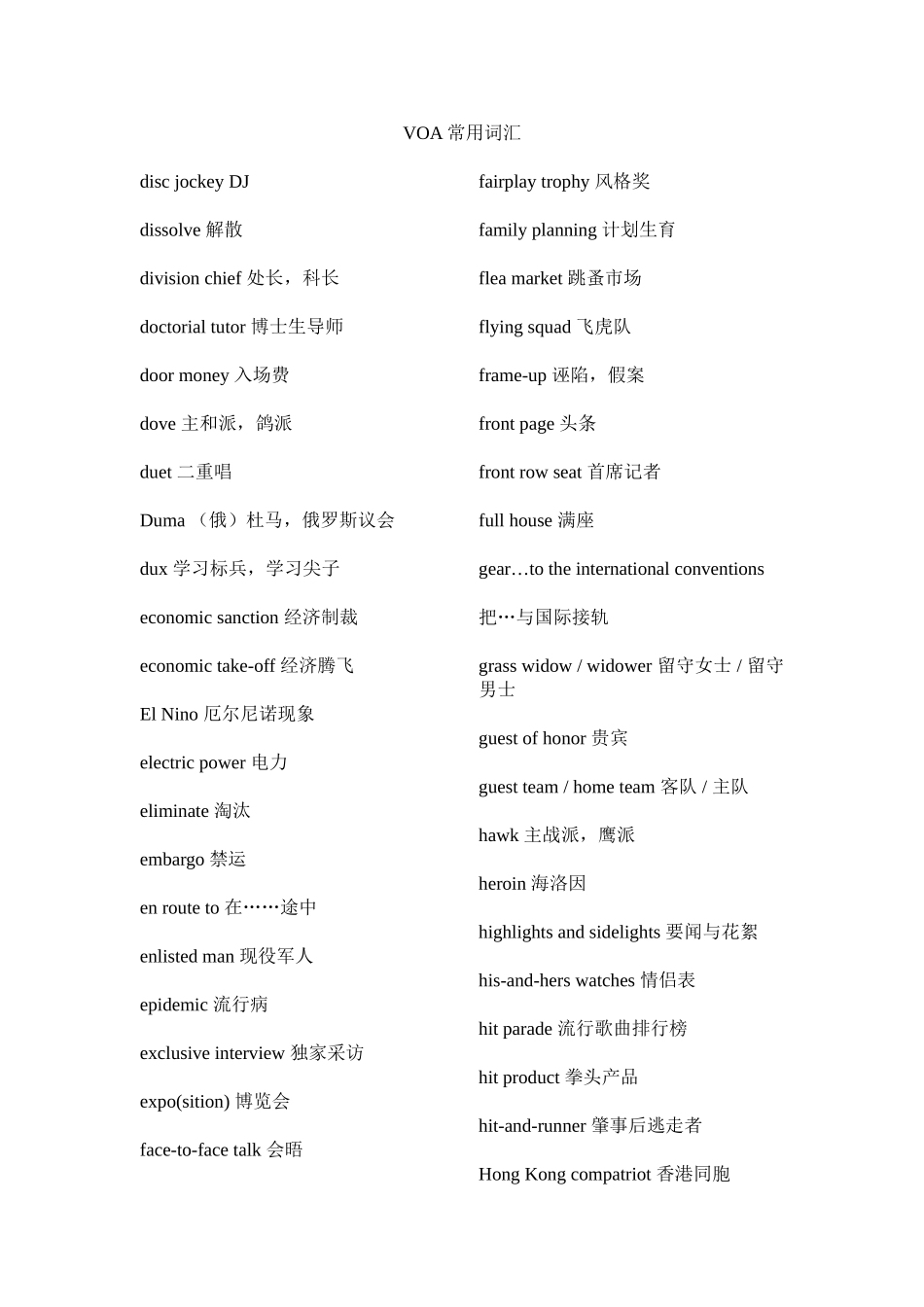 VOA常用词汇_第1页