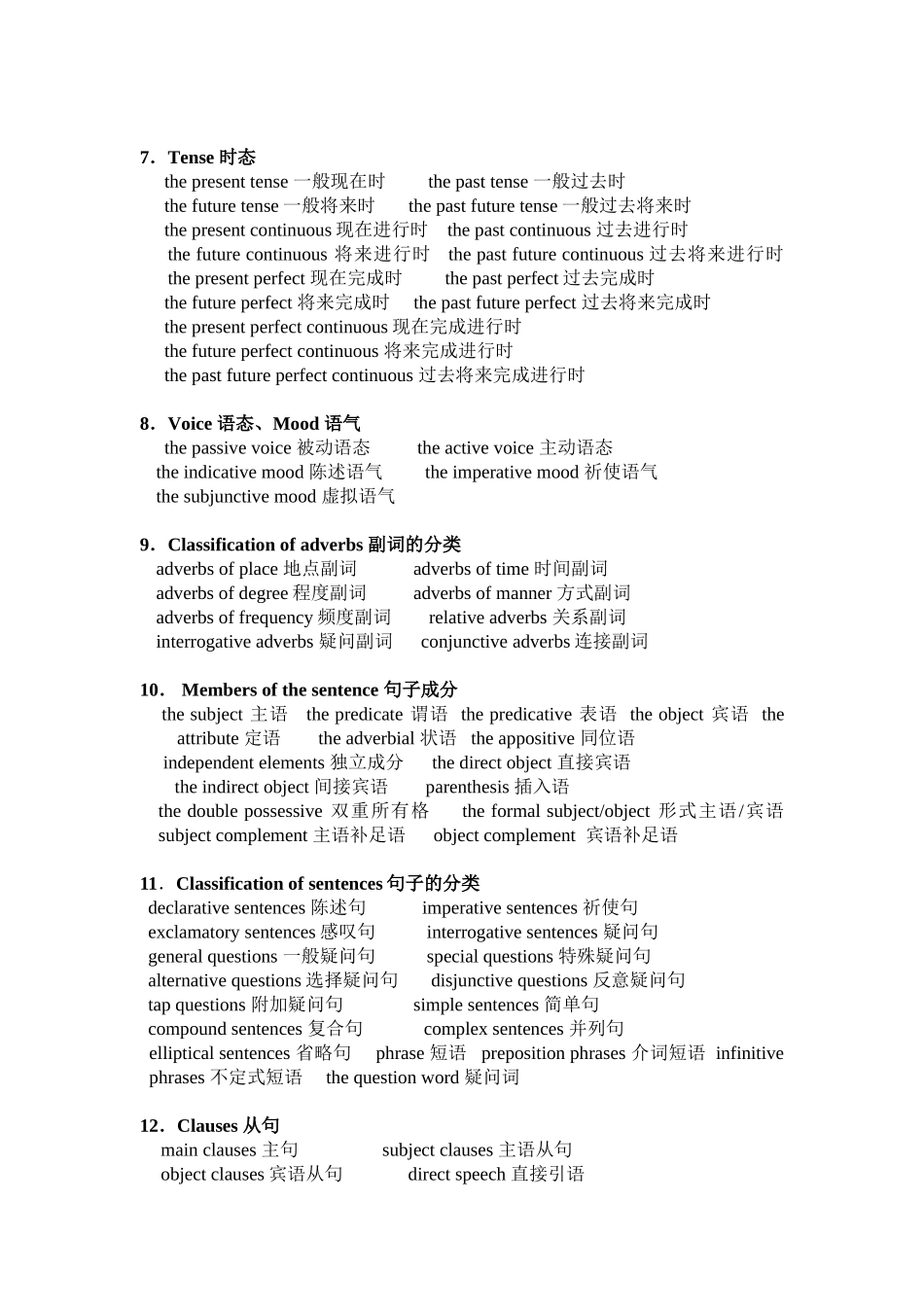 Englishgrammartermsoftenused英语语法常用词语_第2页