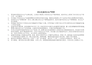 安全总监安全生产职责和工作流程
