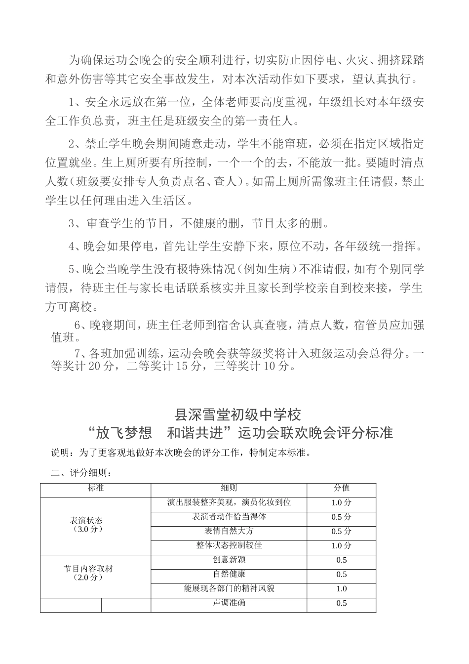 初级中学校“放飞梦想  和谐共进”运功会联欢晚会工作人员安排_第2页