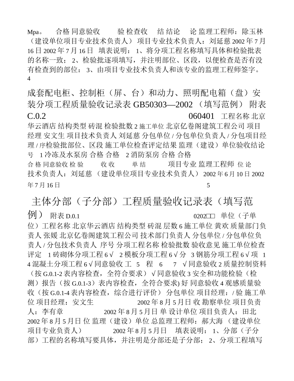 表格填写范例 施工现场质量管理检查记录表_第3页
