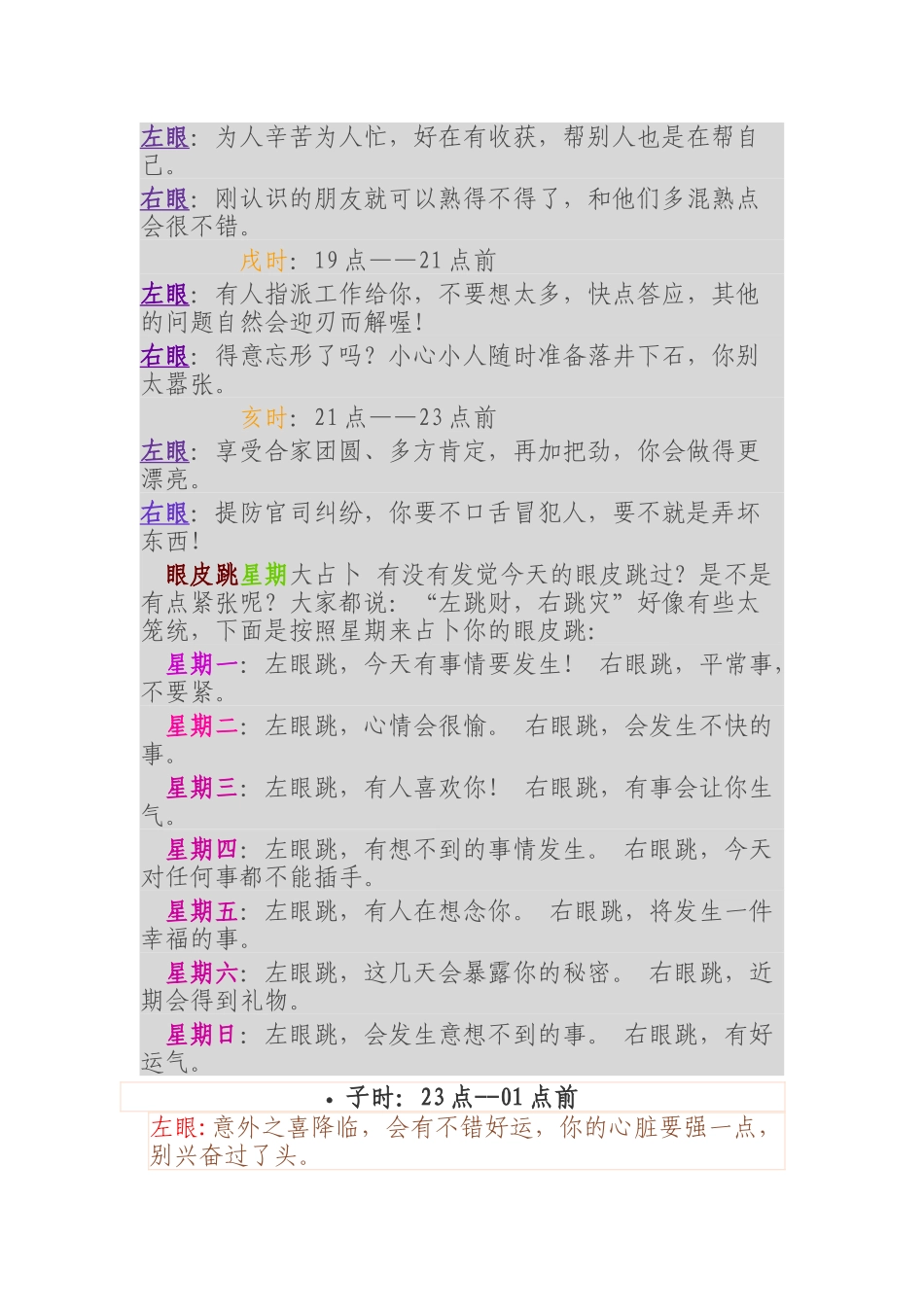 打喷嚏眼皮跳 测吉凶知识点梳理汇总_第3页