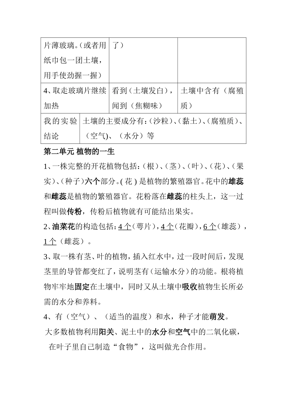 第一单元土壤与生命初中生物测试练习题_第3页