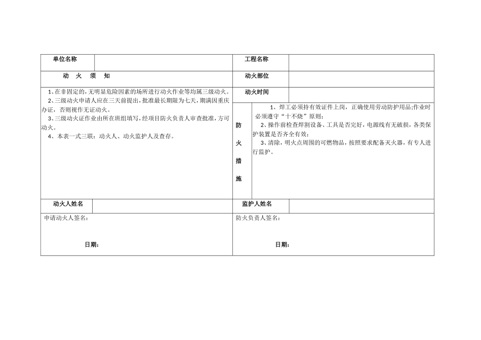 动火许可证知识点梳理汇总_第3页