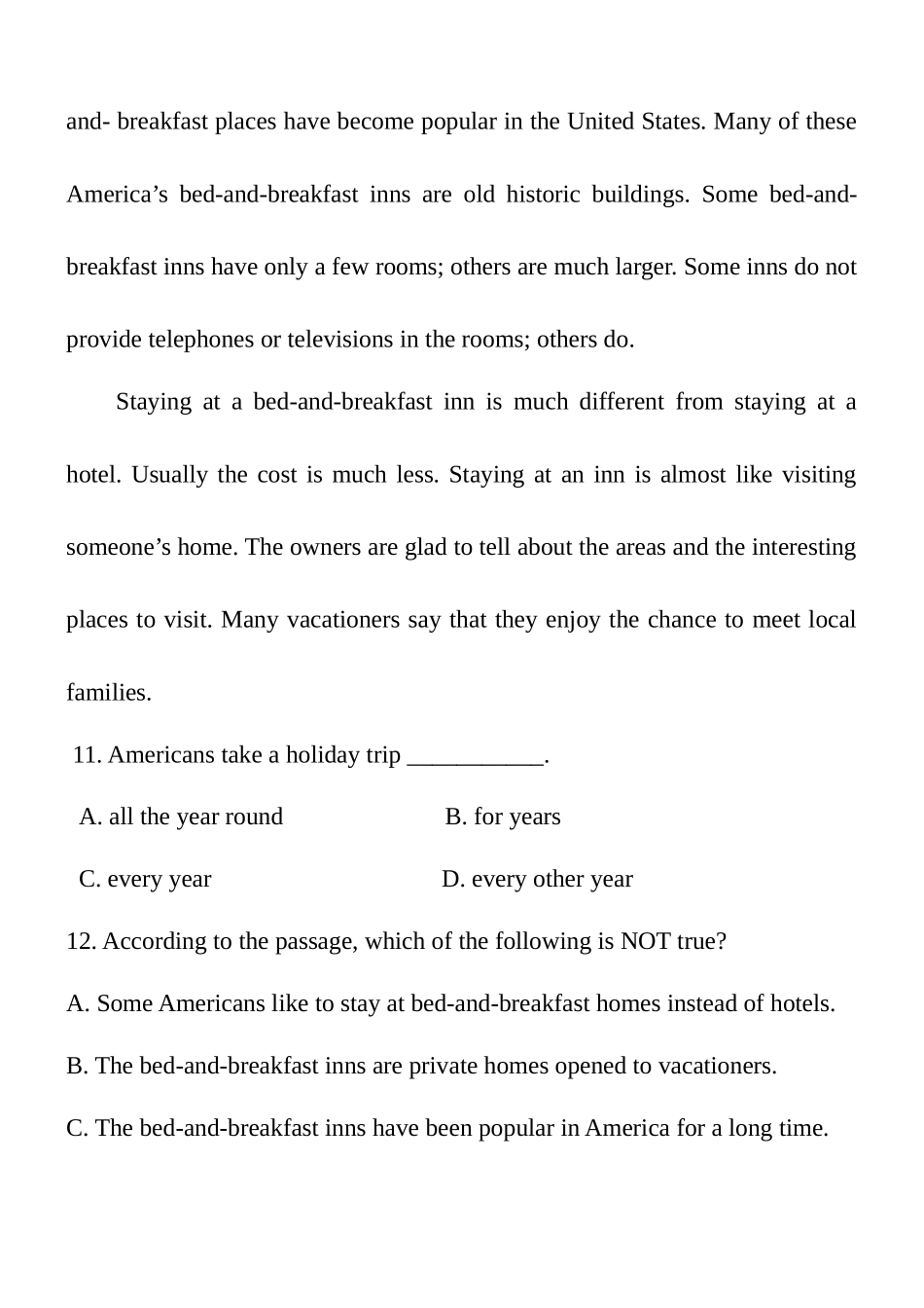 高一级英语第二次单元测试题_第3页