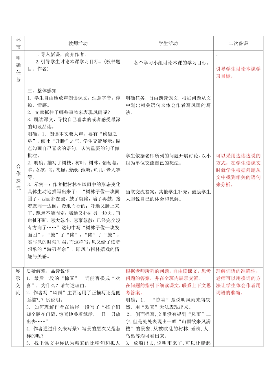 风雨 教学设计_第2页