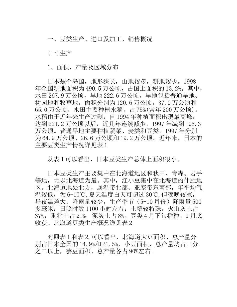 赴日本豆类考察报告_第1页