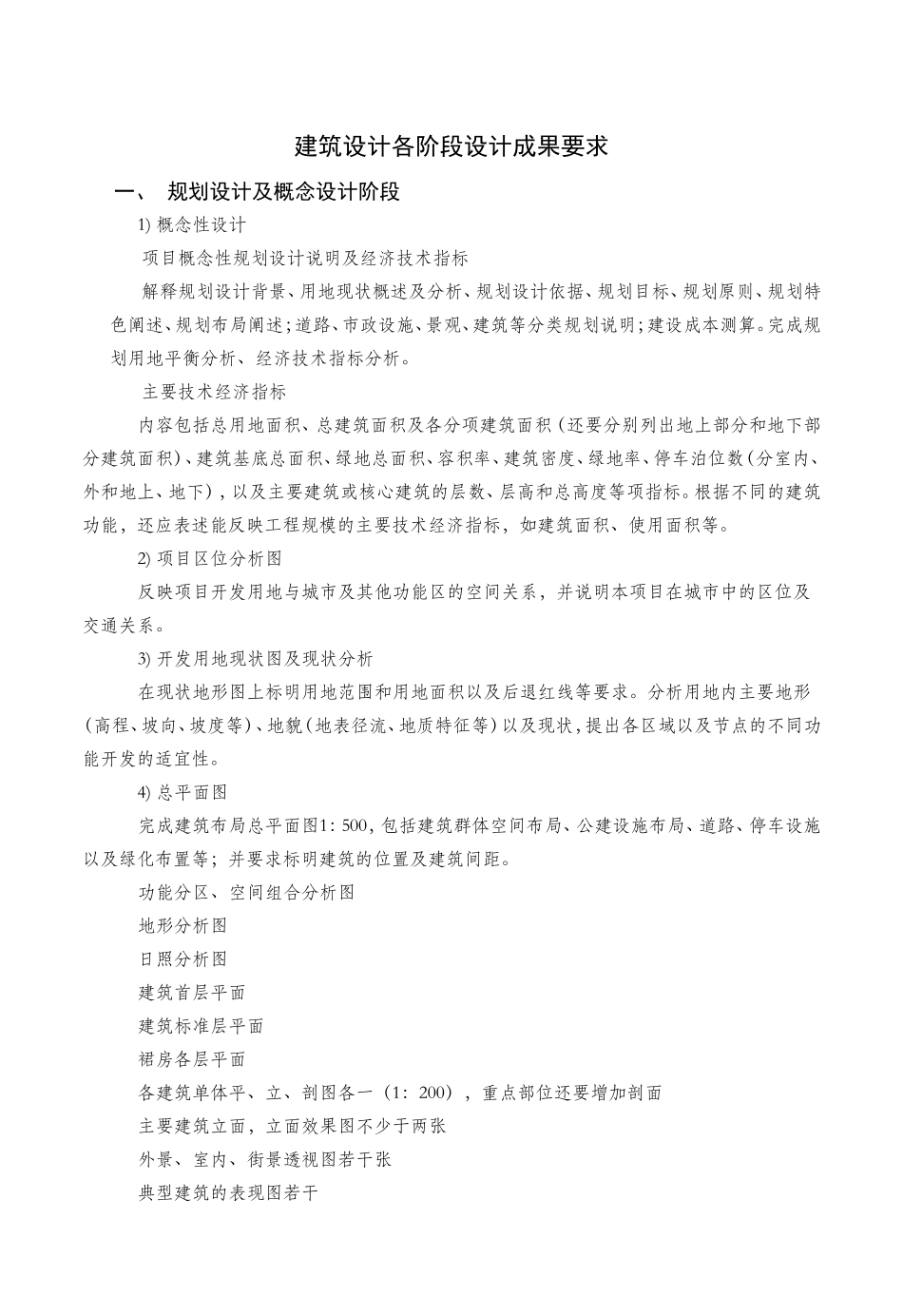 建筑设计各阶段设计成果要求_第1页