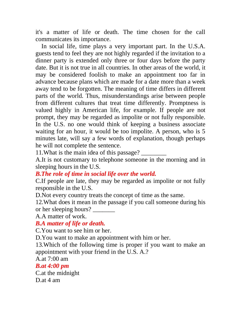 交际英语测试练习题_第3页