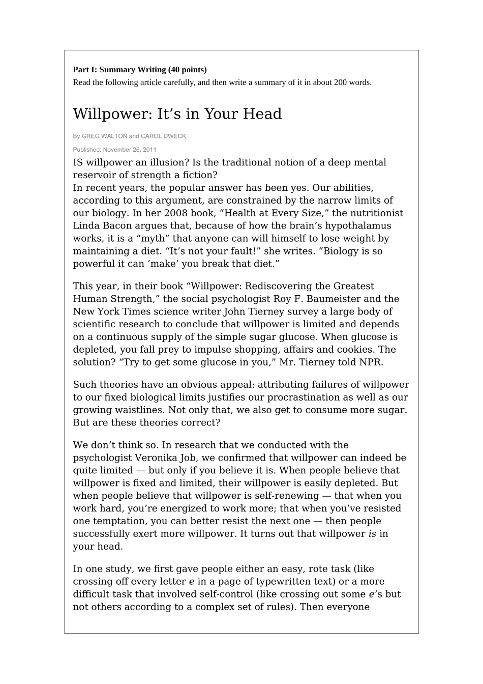 交通大学研究生《高级英语写作》期末考试试题_第1页