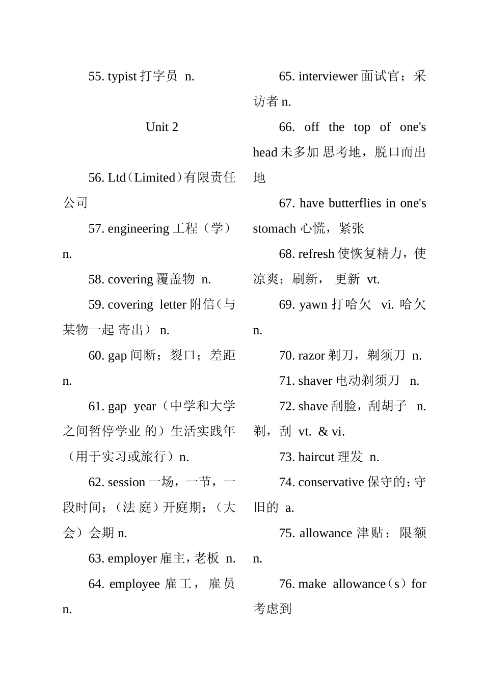 牛津高中英语模块十一单词表_第3页
