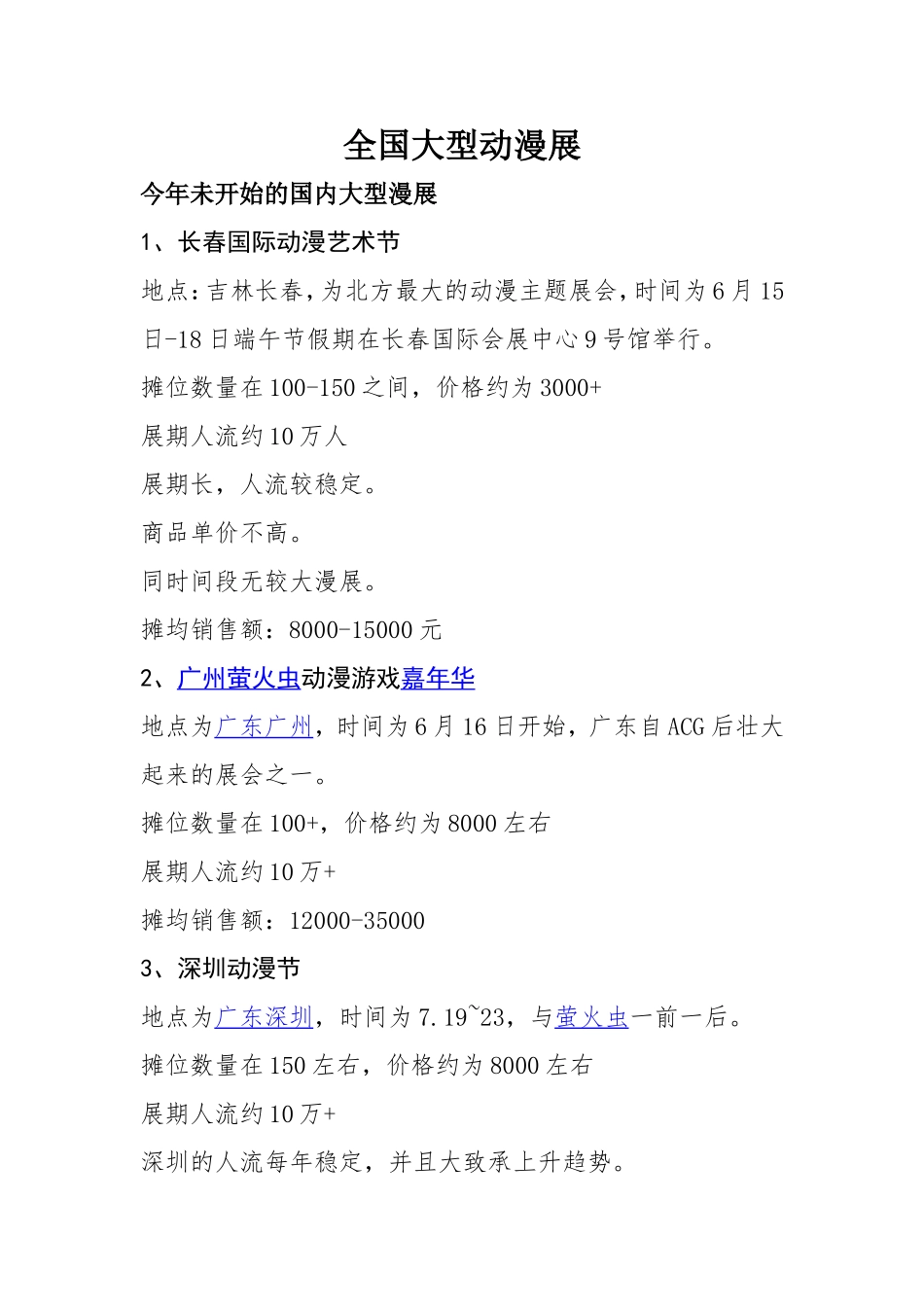 全国大型动漫展知识点梳理汇总_第1页